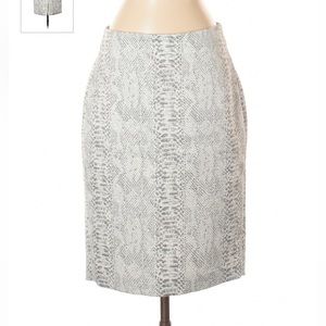 Snake Print Knee Length Skirt
